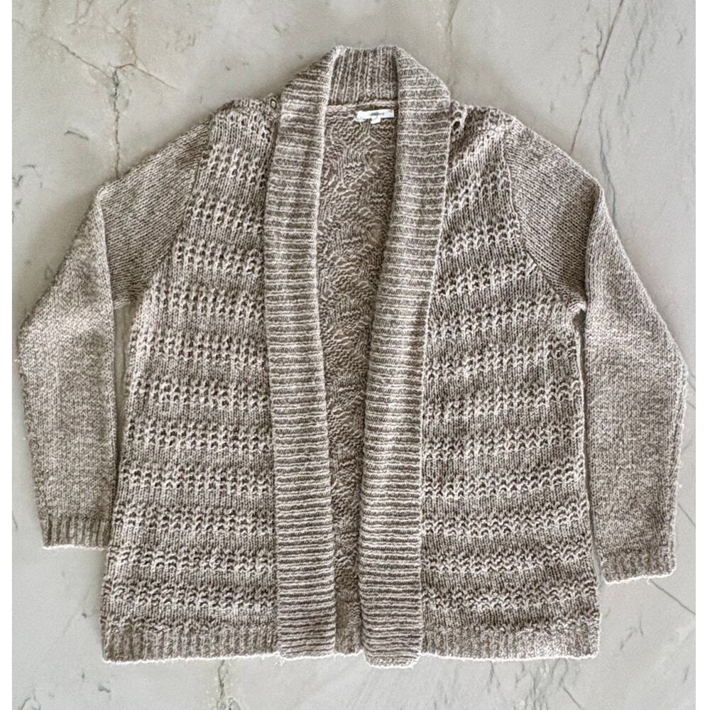 Maurices open & cable knit cardigan, lightweight, flecks of gold Women size L